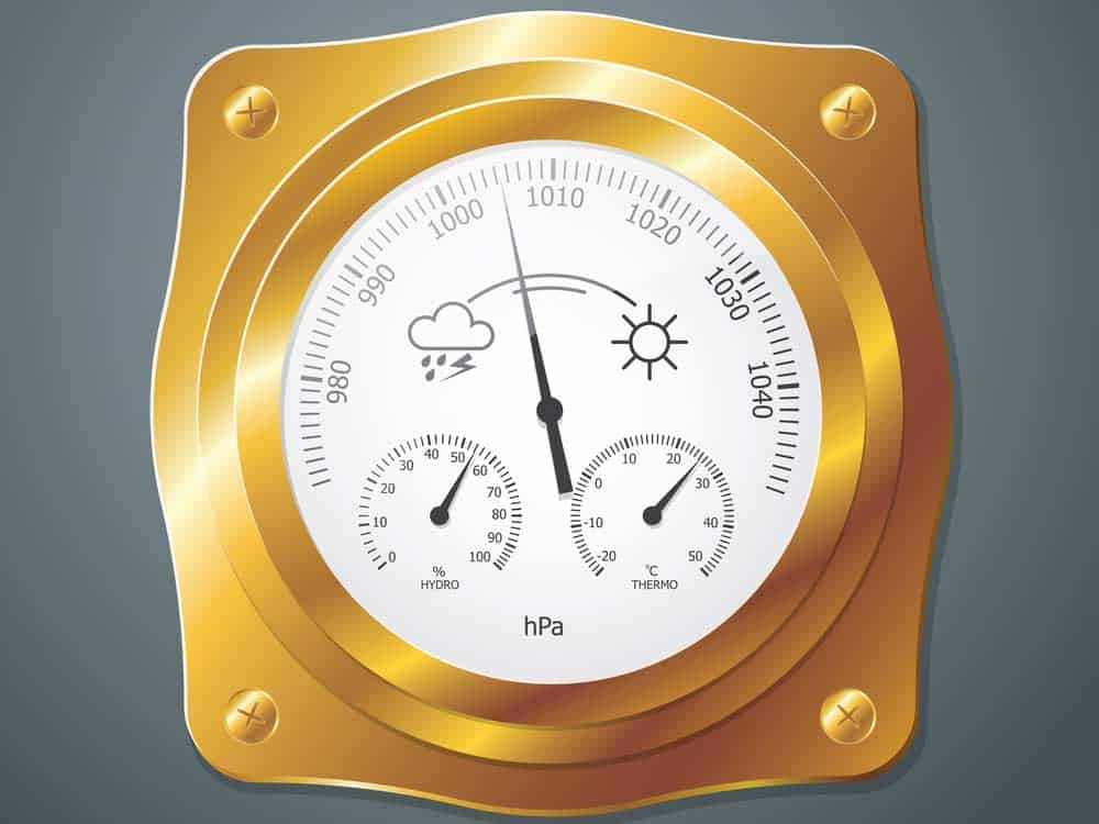 Uhr mit Temperaturanzeige und Luftfeuchtigkeit (de.depositphotos.com)